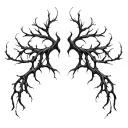 Smooth, branching lines like soft energy veins. Organic and calm, no shading, natural anatomical flow. tattoo design idea