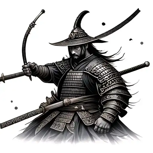 samurai warrior tattoo design idea