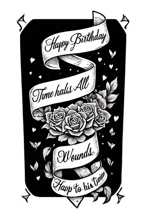 rode w birthday date and time heals all wounds tattoo design idea