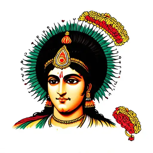 krishna mahabharata tattoo design idea