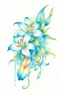Tiger Lily, Baby Feet tattoo design idea