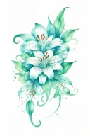 Tiger Lily, Baby Feet tattoo design idea