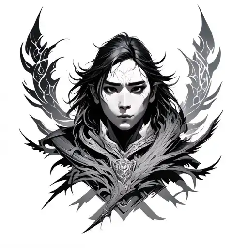 Beru Solo Leveling tattoo design idea