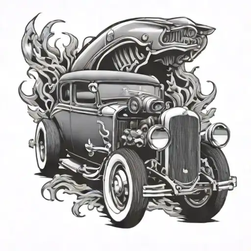 Hot Rod tattoo design idea