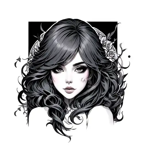 Waifu tattoo design idea