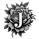 Hidden J tattoo design idea