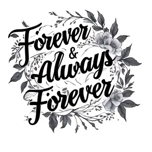 forever & always always & forever  tattoo design idea