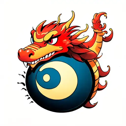 Mushu and Cri-Kee inside a yang yang tattoo design idea