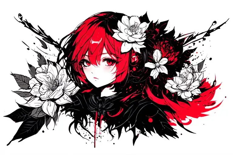 Blackout tattoo design idea