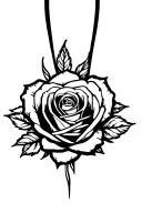 rose upside down calf tattoo design idea