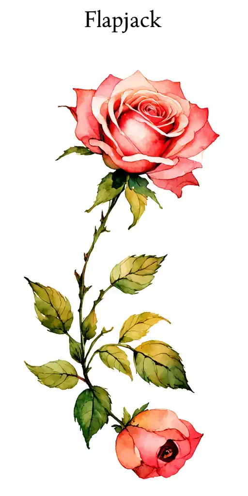 "Flapjack From The Owl House" Rose flower tattoo design idea