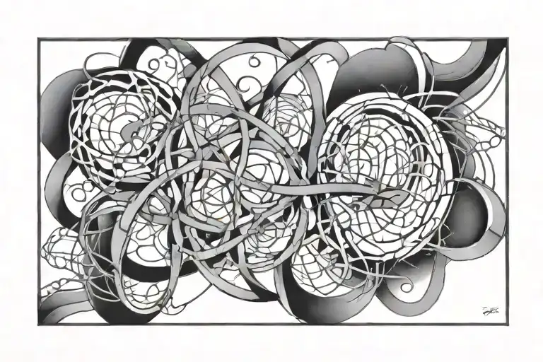 quantum entanglement tattoo design idea