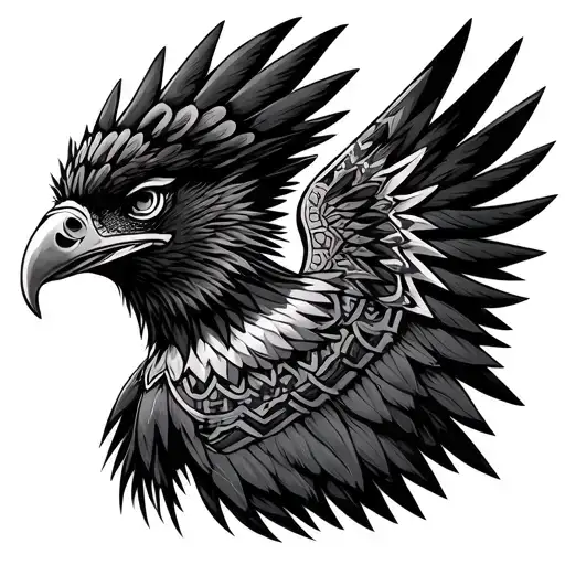 Aztec Eagle Warrior tattoo design idea