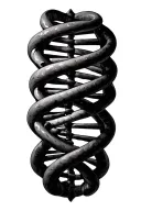 double helix dna strand tattoo design idea