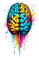 adhd brain tattoo design idea