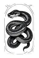 snake wrapped tattoo design idea