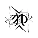"ZD" Ambigram word blessed tattoo design idea