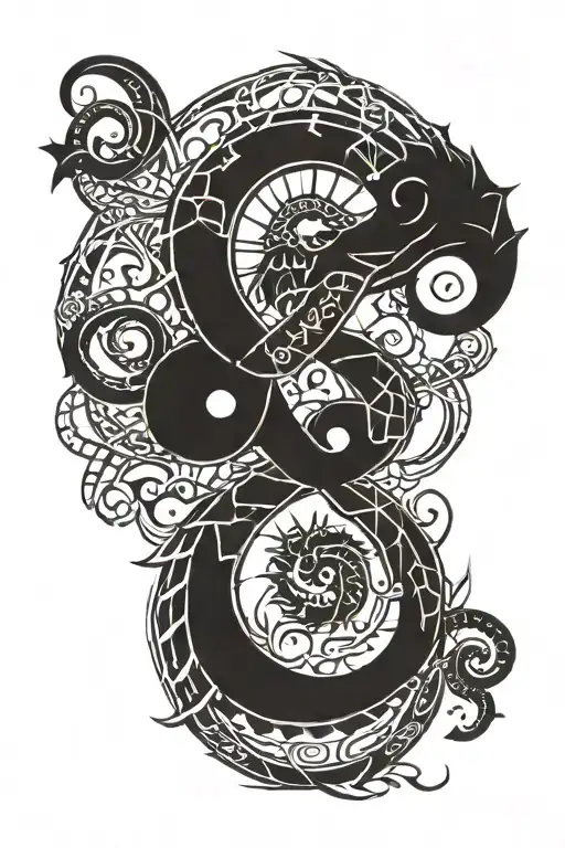sun trident in the middle. cobra wrapped around the trident and cobra tail shapes into OM symbol  tattoo design idea