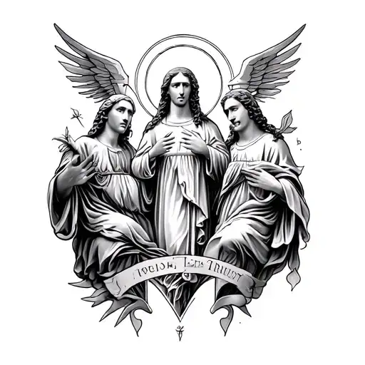 holy trinity tattoo design idea