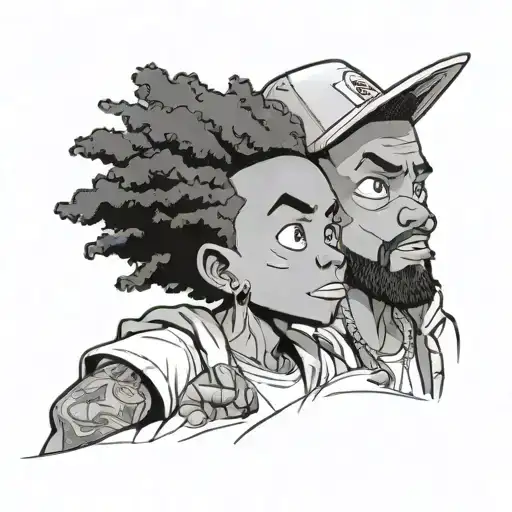 boondocks Riley and huey tattoo design idea