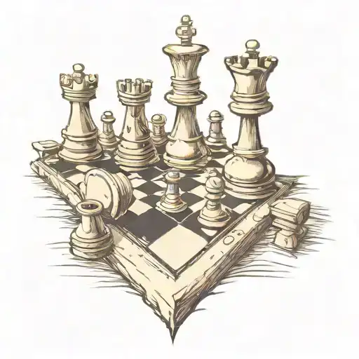 I want a chess tattoo that depicts hardwork path and life. Maybe a simple piece that GRADUALLY become a king tattoo design idea