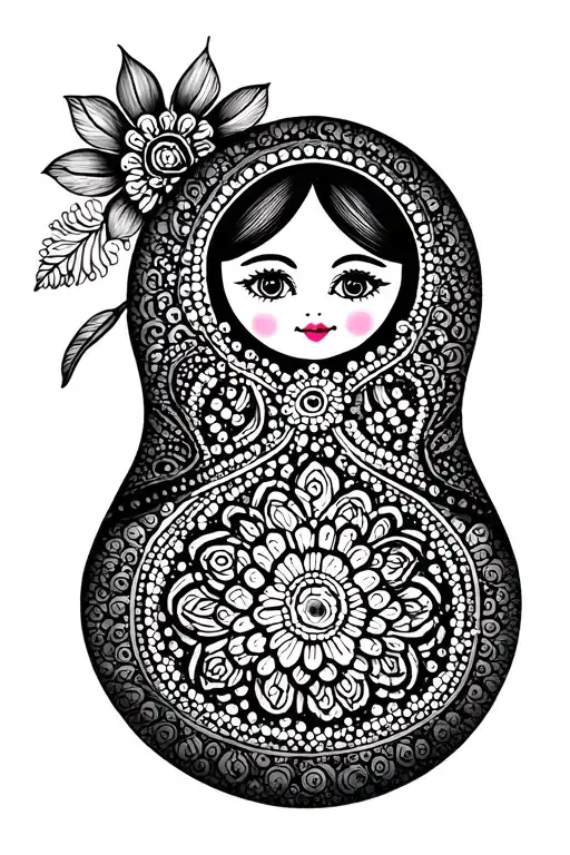 Russian doll tattoo design idea