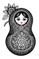 Russian doll tattoo design idea