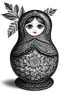 Russian doll tattoo design idea