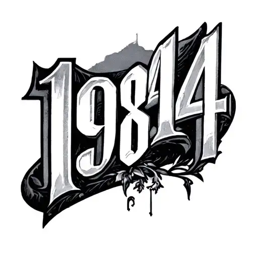 1984 In Roman Numerals tattoo design idea