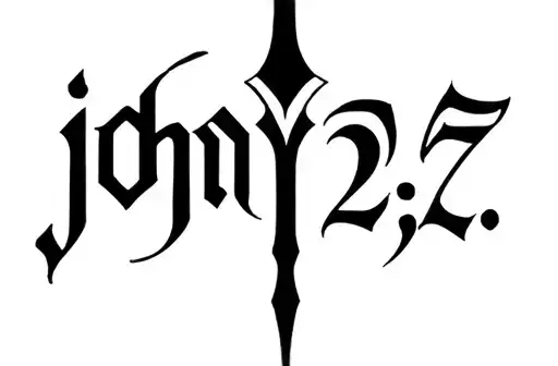"john 2:7" tattoo design idea