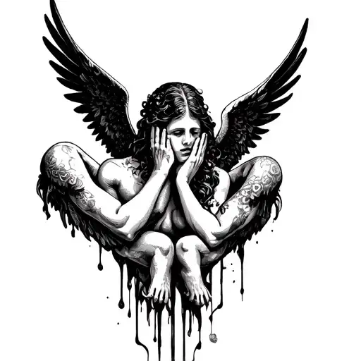 See No Evil Hear No Evil Speak No Evil angels tattoo design idea