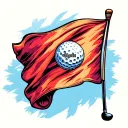 GOLF FLAG DRAWING tattoo design idea