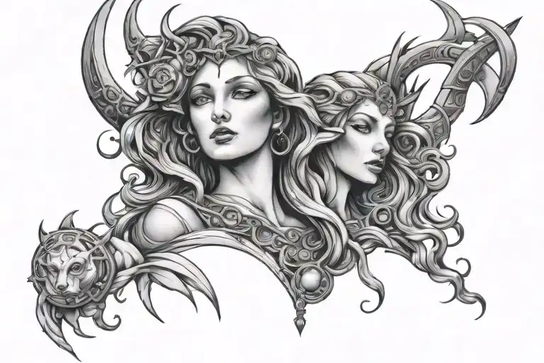 Hecate goddess of magic tattoo design idea
