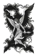 dark angel tattoo design idea