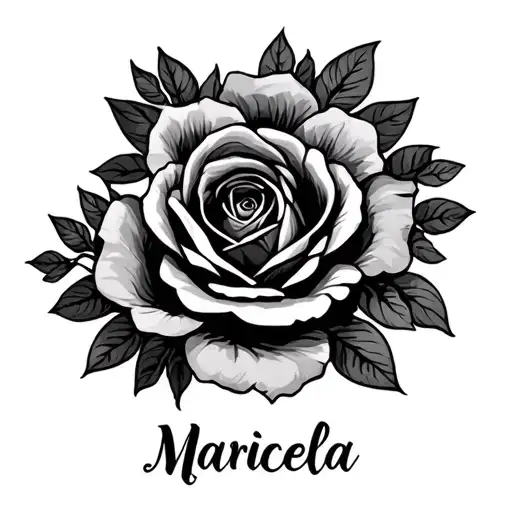 Name Maricela tattoo design idea