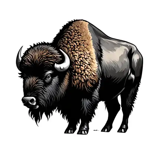 Bison tattoo design idea