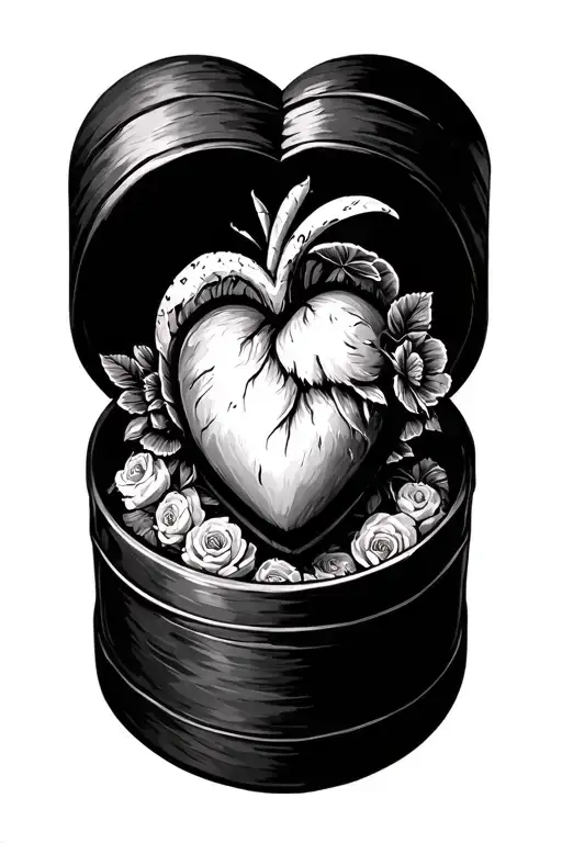 Heart Shaped Box tattoo design idea