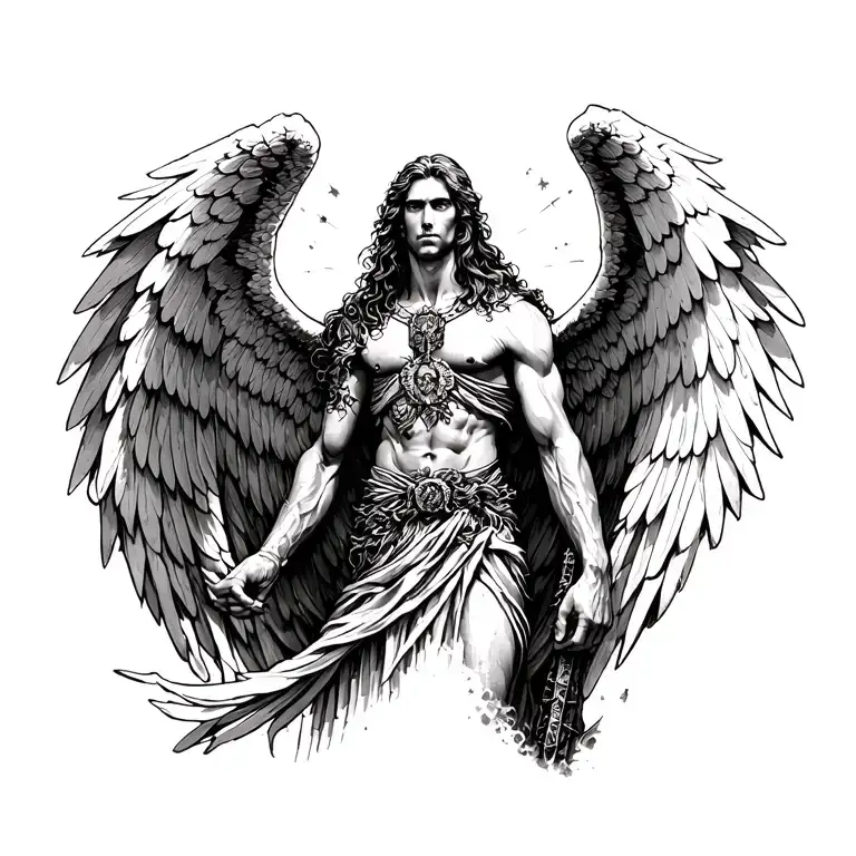 archangel uriel tattoo design idea