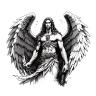 archangel uriel tattoo design idea
