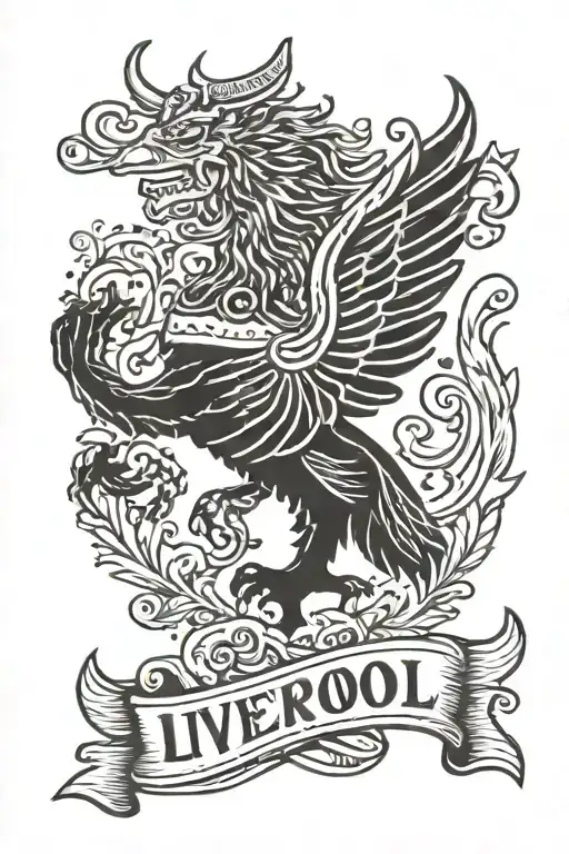 liverpool tattoo with ynwa tattoo design idea