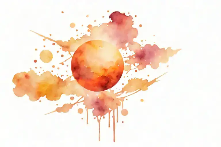 Comet in a night sky filled tattoo design idea