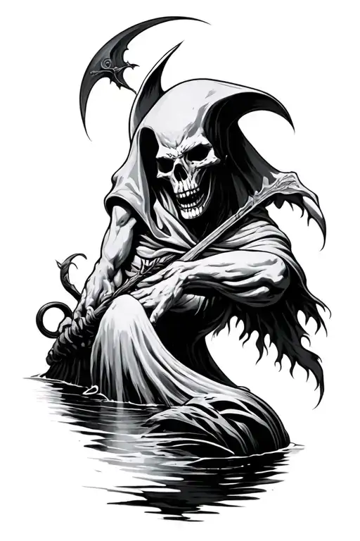 Charon river styx tattoo design idea