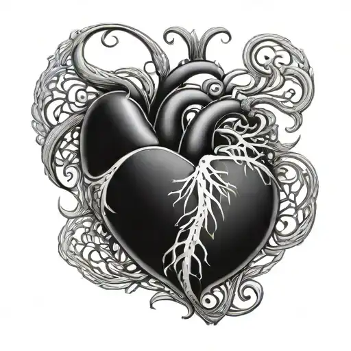 heart womb tattoo design idea