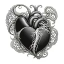 heart womb tattoo design idea