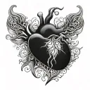 heart womb tattoo design idea