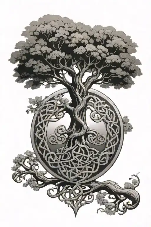 Celtic tree of life tattoo design idea