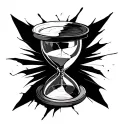 Broken Hourglass tattoo design idea