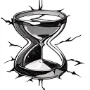 Broken Hourglass tattoo design idea