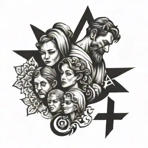 Family, Religion tattoo design idea