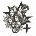 Family, Religion tattoo design idea
